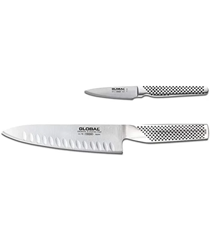 Global 2 Piece Knife Set, 2.3, Silver Global 2 Piece Knife Set, 2.3, Silver
