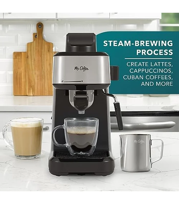 Mr. Coffee 4-Shot Steam Espresso Cappuccino and Latte Maker
