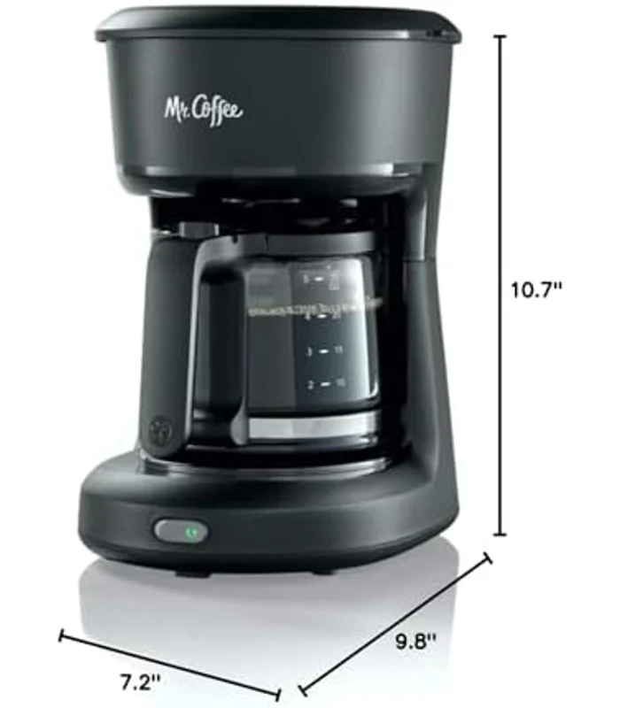 Mr. Coffee® 5-Cup Mini Brew Switch Coffee Maker, Black