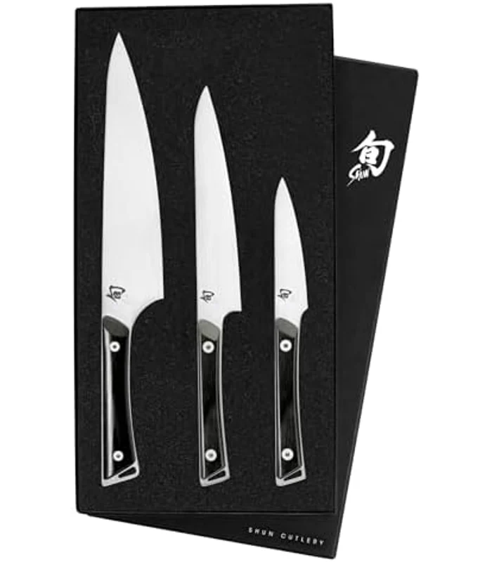 Shun Kazahana 3 Piece Starter Set, 6" Utility and 3.5" Paring