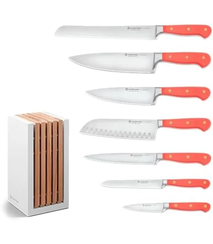 WÜSTHOF Classic Coral Peach 8 Piece Knife Block Set